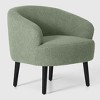 WestinTrends Alexandria 29" Wide Mid Century Modern Faux Shearling Barrel Accent Arm Chair - 4 of 4