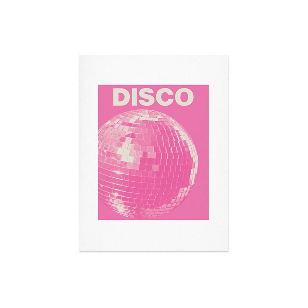 Photos - Wallpaper Deny Designs 18"x24" April Lane Art Pink Disco Ball Unframed Art Print