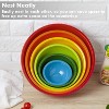 6 Piece Plastic Mixing Bowls Set, Colorful Serving Bowl for Kitchen, Ideal for Baking, Prepping and Cooking,Nesting Design for Space Saving Storage - 4 of 4