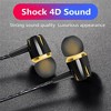 Wired Subwoofer Headphones Electroplating Bass Stereo In-ear Earbuds With Mic Hands-free Calling Phone Headset Compatible For Android Ios - 2 of 4