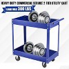 2 Tier Metal Utility Cart,330 Lbs Metal Heavy Duty Collapsible Utility Cart On Wheels,for Mechanic, Garage,Workshop, Warehouse & Repair Shop - 4 of 4