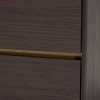 Walker Wood Nightstand: Faux Marble Top, Gold Accents, 2 Drawers - Baxton Studio - 3 of 4
