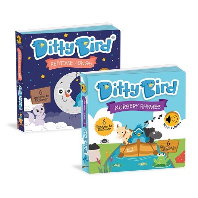 Ditty Bird Bedtime and Nursery Rhyme Song Books - Set of 2