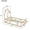 RISOKEYS Twin Size Floor Bed with Fence for Kids Boys Girls,Floor Bed with Roof and Full-Length Guardrails,No Box Spring Needed - 3 of 4