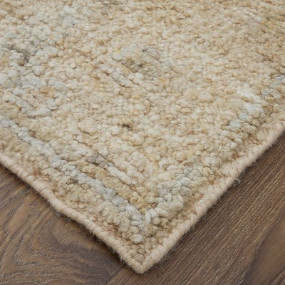 Grafton Gray and Beige Hand-Knotted Wool Area Rug