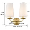 Claxy Gold Wall Sconce Industrial Wall Lamp Fabric Shade 2-Light - 4 of 4