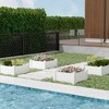 Lirago 28" x 28 x13" White PVC Modular Garden Fence Panel Durable Easy to Install Soil Improvement Solution - 2 of 4