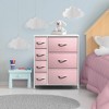 Sorbus Dresser with 7 Drawers - Storage Chest Organizer with Steel Frame, Wood Top, Handles, Fabric Bins - 2 of 4