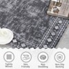 TROPOW Washable Large Area Rugs Modern Bordered Floor Mats Non-Slip Stain Resistant Farmhouse Floor Cover Carpet - 4 of 4