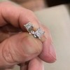 Pompeii3 1/3ct Diamond Princess Cut Screw Back Studs Womens Earrings 10k White Gold 5.5mm - 3 of 4