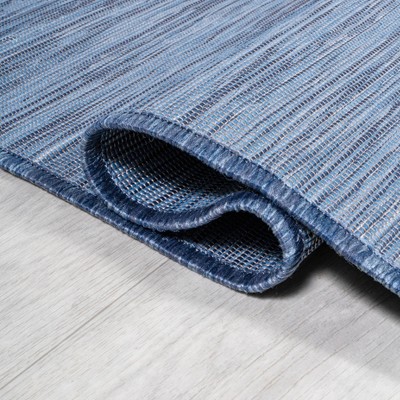 Ethan Blue Flatweave Synthetic 8' x 10' Area Rug