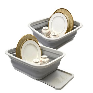 SAMMART Collapsible Dish Drainer with Drainer Board - 1 of 4