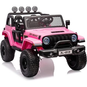 24V Kids Ride On Car 2 Seater Battery Powered Truck Cars for Toddles 2WD/4WD Switchable Electric Vehicles with Remote Control, Trunk - 1 of 4