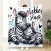 Lomsoe Vintage Cute Zebra Print Flannel Blanket - All Seasons Soft and Warm Throw Blanket for Bed, Napping, Camping, Travel, Office - 2 of 4