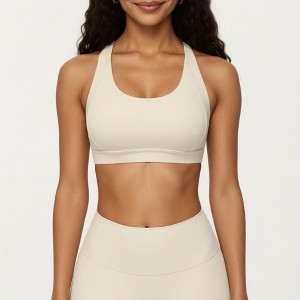 Anna-Kaci Active Women's Scoop Neck Racerback Sports Bra with Smooth Stretch Fabric and Supportive Fit - 1 of 4