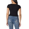 WallFlower Women's Madeline Short Sleeve V-Neck Yummy Rib Top With Ruched Sides - 2 of 4