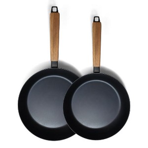 Alva Forest Carbon Steel Frying Pan Set, Non Toxic, Pre-Seasoned Pan, Compatible witll All Stovetops - 1 of 1