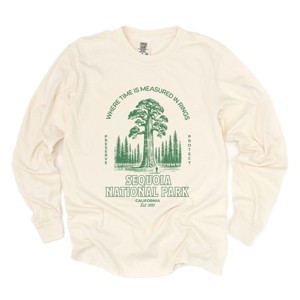 Sequoia National Park EST. 1890 - Womens Garment Dyed Long Sleeve Graphic T-Shirt - 1 of 4