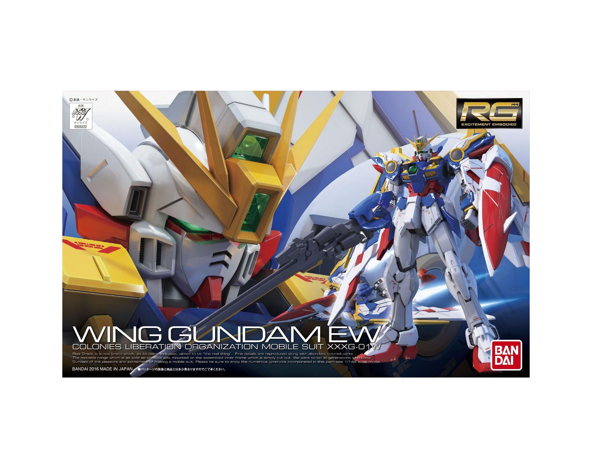 Bandai RG #20 Gundam Wing XXXG-01W Wing Gundam EW 1/144 Scale Model Kit