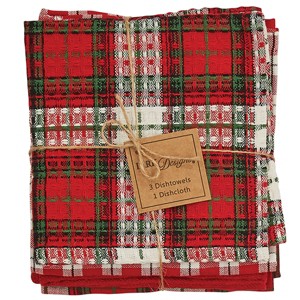 Park Designs Flurry Friends 3 Dishtowel/1 Dishcloth Set - 1 of 4
