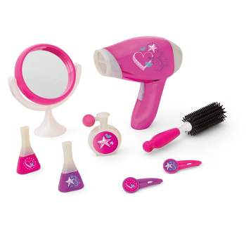 Kidoozie Glamour Girls Styling Set - Pretend Play Hair and Cosmetics Set for children ages 3 and above
