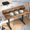 Electric Standing Desk Adjustable Height, LED Ergonomic Table with Charging Station, Rustic Brown - 2 of 4