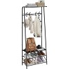 Entryway 4-in-1 Hall Tree with Shoe Storage Bench, Narrow Hallway Coat Rack and Shoe Bench, Mudroom Coat Rack Shoe Rack with Hooks - 4 of 4
