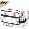 Sport Baseball Portable Travel Toiletry Bag, Softball Texture Ball Dopp Kit Cosmetic Organizer Makeup Bag Shower Shaving Bag for Men Women - 2 of 4