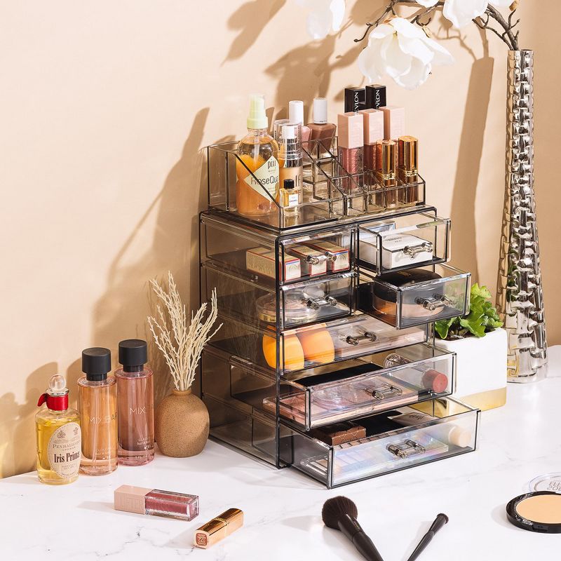 Sorbus Clear Cosmetic Makeup Organizer Case & Display - Spacious Design - Great for Dresser, Bathroom, Vanity & Countertop, 3 of 12