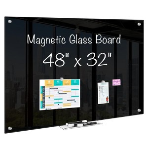 Maxtek Magnetic Glass Dry Erase Presentation Whiteboard for Classroom Home Office - 1 of 4