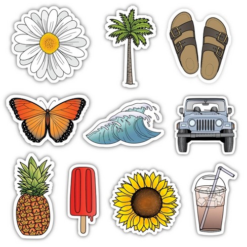 Big Moods Aesthetic Sticker Pack 10pc : Target