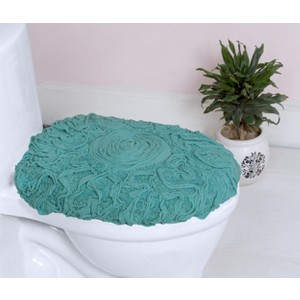 Bell Flower Collection Cotton Floral Pattern Tufted Bath Rug - Home Weavers - 1 of 4