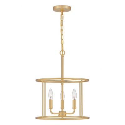 Quoizel Lighting Abner 3 - Light Pendant in  Aged Brass
