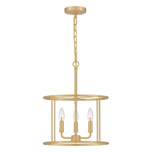 Quoizel Lighting Abner 3 - Light Pendant in  Aged Brass - 1 of 4