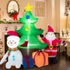 Tangkula 6.5FT Christmas Inflatable Tree Decoration Blow-up Xmas Tree w/ Santa Claus Snowman, Gift Boxes Built-in LED Lights Sandbag Stakes & Ropes - 4 of 4