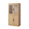 62" Modern Minimalist Wood Grain Decorative Storage Cabinet Combination Cabinet with 6-Story Shelves - 2 of 4