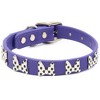 Buckle-Down Vegan Leather Dog Collar - Disney Purple with Silver Cast Minnie Mouse Bow Embellishments - 2 of 4