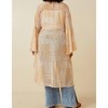 Women's Sheer Patch Print Chiffon Tie Front Duster - Hayden LA - 3 of 4