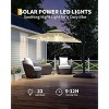 10ft Heavy Duty Cantilever Patio Umbrella with Solar LED Lights and Weighted Base, 2-Tier Aluminum Offset Outdoor Umbrella with 360-Degree Rotation - 2 of 4