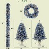 DOMETOUR Pre-lit Christmas Tree Artificial Christmas Tree 4-Piece with LED Lights Holiday Tree Decoration - 2 of 4