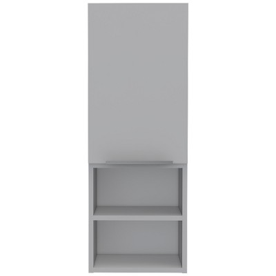 GlasFlength Bathroom Storage Cabinets Modern Medicine Cabinet with Open Shelves and Interior Shelves for Bathroom, White, 10"*11.8"*10"