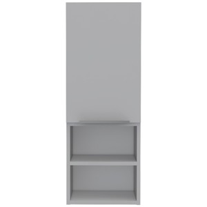 GlasFlength Bathroom Storage Cabinets Modern Medicine Cabinet with Open Shelves and Interior Shelves for Bathroom, White, 10"*11.8"*10" - 1 of 4