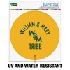 College of William & Mary Tribe Automotive Car Window Locker Circle Bumper Sticker - 2 of 4