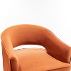 SEYNAR Modren Velvet 360 Degree Swivel Accent Arm Barrel Chair Set of 2 for Living Room - 4 of 4