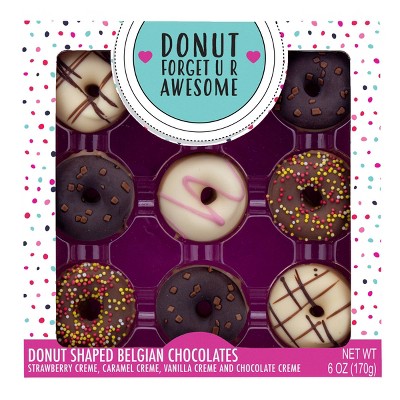 Photo 1 of Galerie Valentines Day Donut Shaped Belgian Chocolates - 6oz& Assorted Milk and Dark Chocolates
