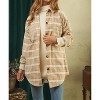 Women's Plaid Button Down Shacket - DAVI & DANI - image 2 of 3