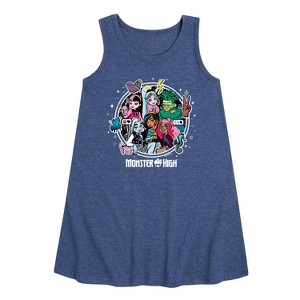 Girls' - Monster High - Toddler and Youth Girls A-line Dress Graphic Sleeveless Aline Dress - 1 of 4