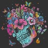 Men's Design By Humans Floral Butterfly Skull Funny Halloween Costume Hippie Flower By JeilJersey T-Shirt - 2 of 4