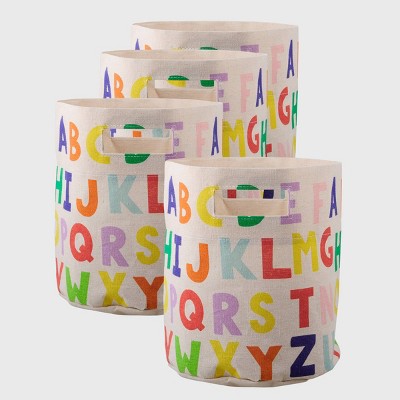 4ct Kids' Collapsible Storage Bins Alphabet Print - Bullseye's Playground™