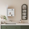 20x34 Inch Oval Recessed Medicine Cabinet, Metal Framed Bathroom Wall Cabinet with Mirror and Adjustable Shelves - 3 of 4